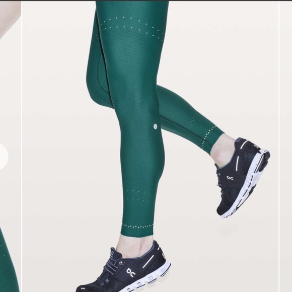 lululemon athletica Pants - Lululemon Zoned In Tights Leggings Green Jasper 4